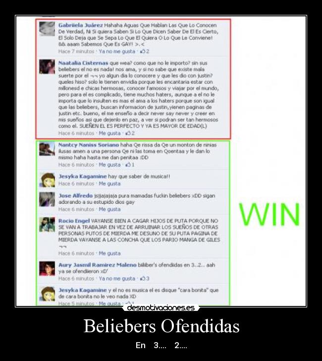 Beliebers Ofendidas - En 3.... 2....