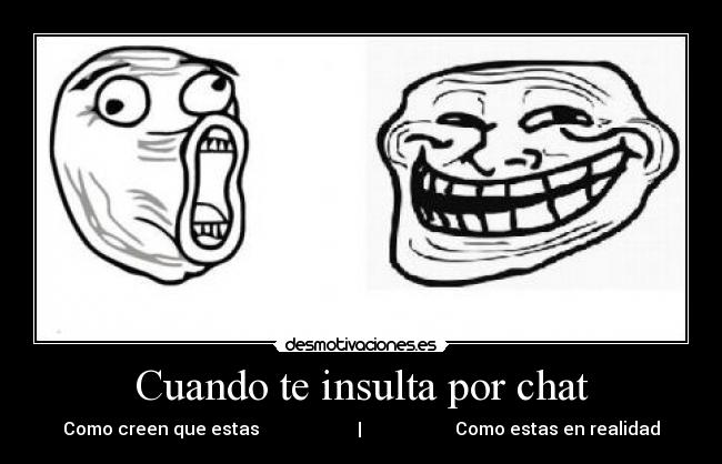 Cuando te insulta por chat -
