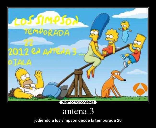 antena 3 - jodiendo a los simpson desde la temporada 20