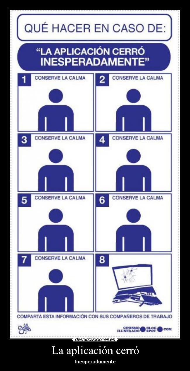 La aplicación cerró -