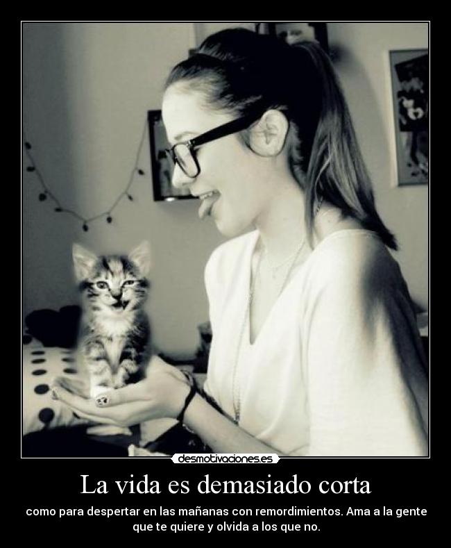 La vida es demasiado corta -