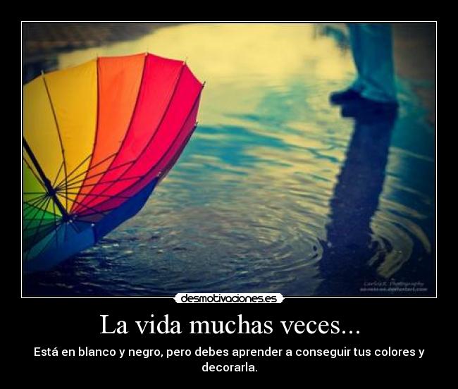 La vida muchas veces... - 