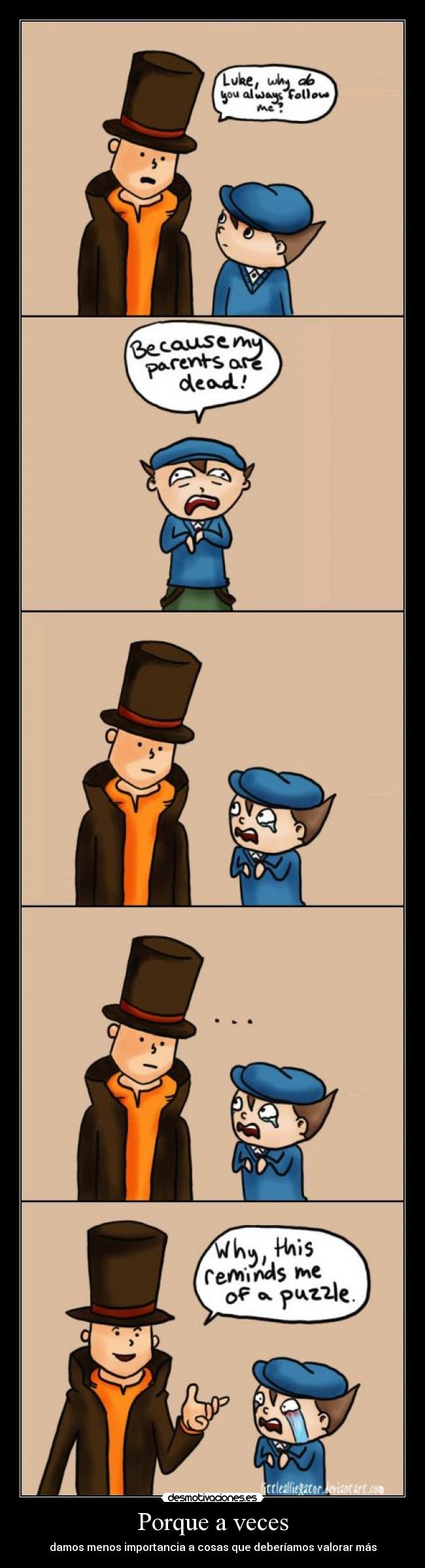 carteles layton luke xdd pobre luke quiennosabes puzles everywhere desmotivaciones