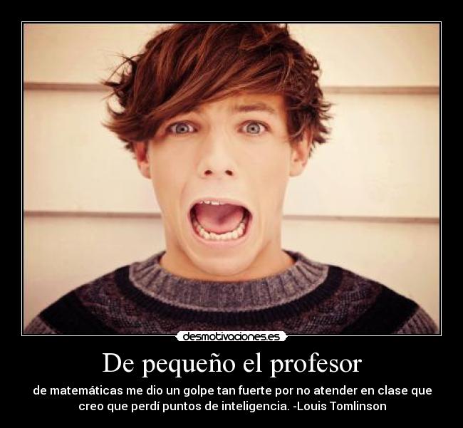 De pequeño el profesor - 