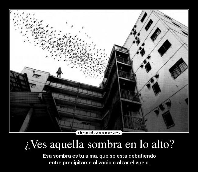 ¿Ves aquella sombra en lo alto? -