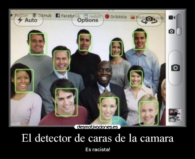 El detector de caras de la camara -