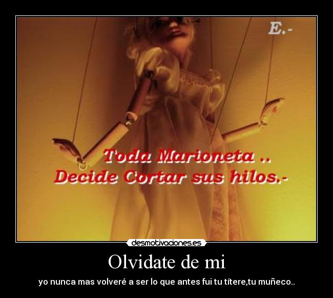 Olvidate de mi -