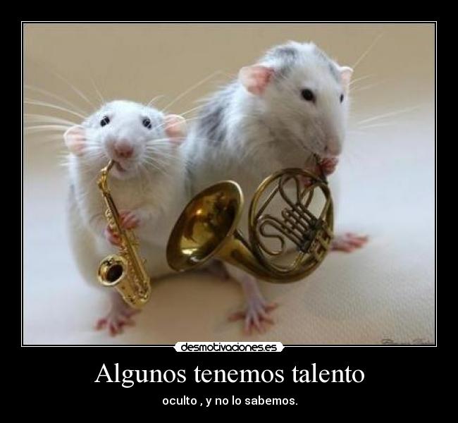 Algunos tenemos talento - oculto , y no lo sabemos.