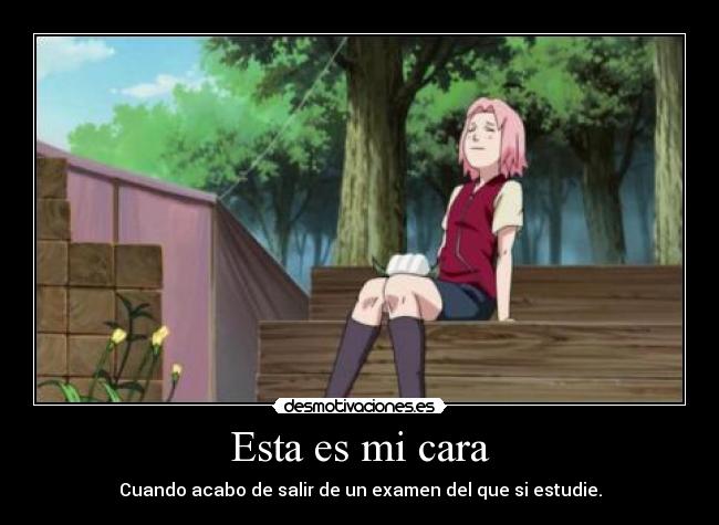 Esta es mi cara - Cuando acabo de salir de un examen del que si estudie.