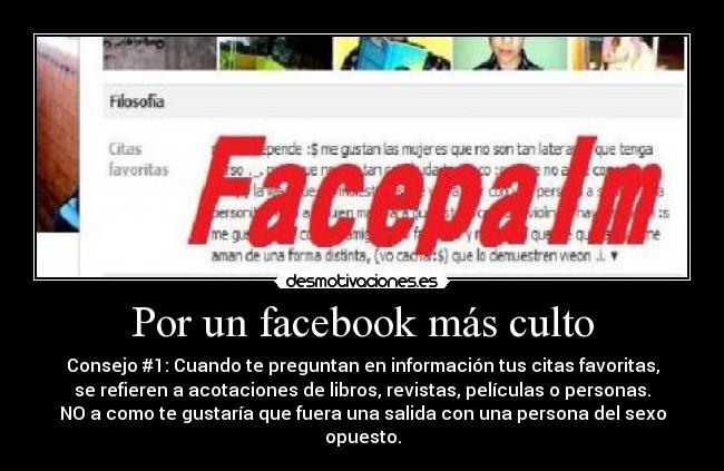 Por un facebook más culto - 