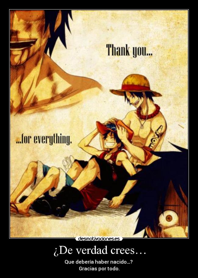 carteles ace and luffy advalle desmotivaciones