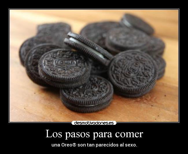 Los pasos para comer -