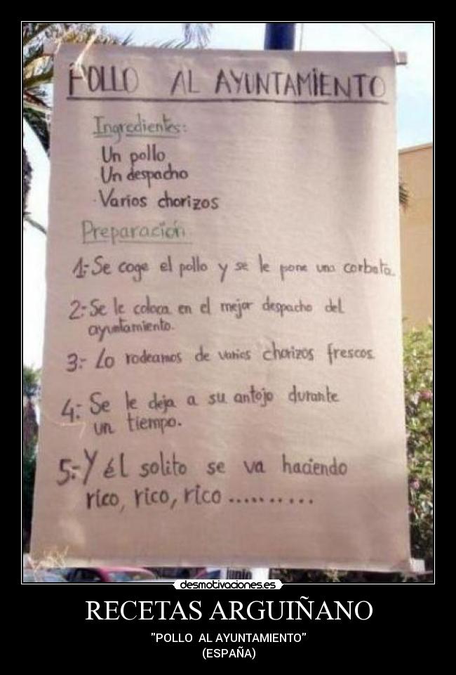 RECETAS ARGUIÑANO - POLLO AL AYUNTAMIENTO
(ESPAÑA)