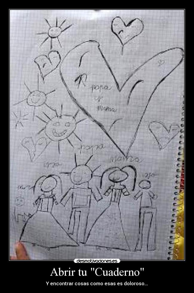 Abrir tu Cuaderno - Y encontrar cosas como esas es doloroso...