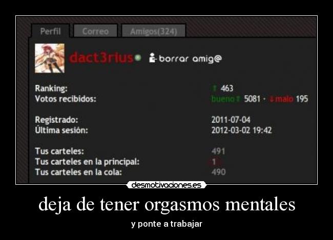 deja de tener orgasmos mentales -