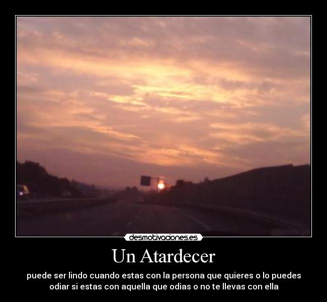 Un Atardecer -