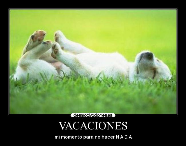 VACACIONES - mi momento para no hacer N A D A
