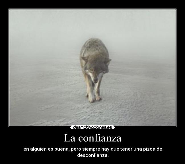 carteles confianza nunca sabes quien puede traicionar seven desmotivaciones