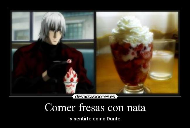 Comer fresas con nata - 
