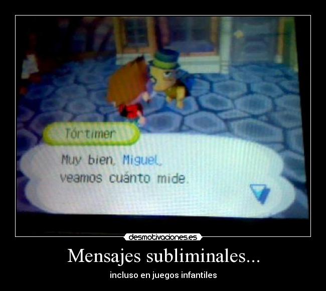 Mensajes subliminales... - incluso en juegos infantiles