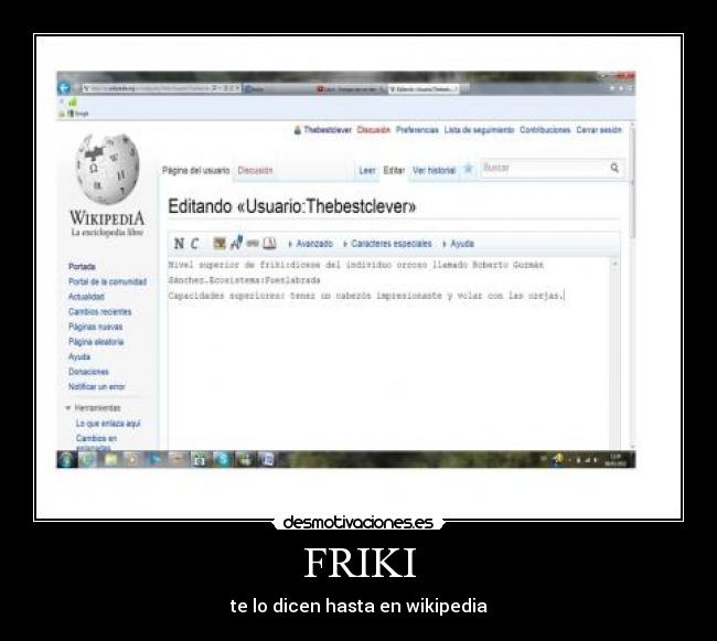 FRIKI - te lo dicen hasta en wikipedia