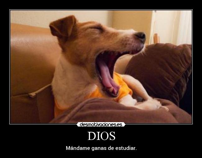 DIOS - Mándame ganas de estudiar.