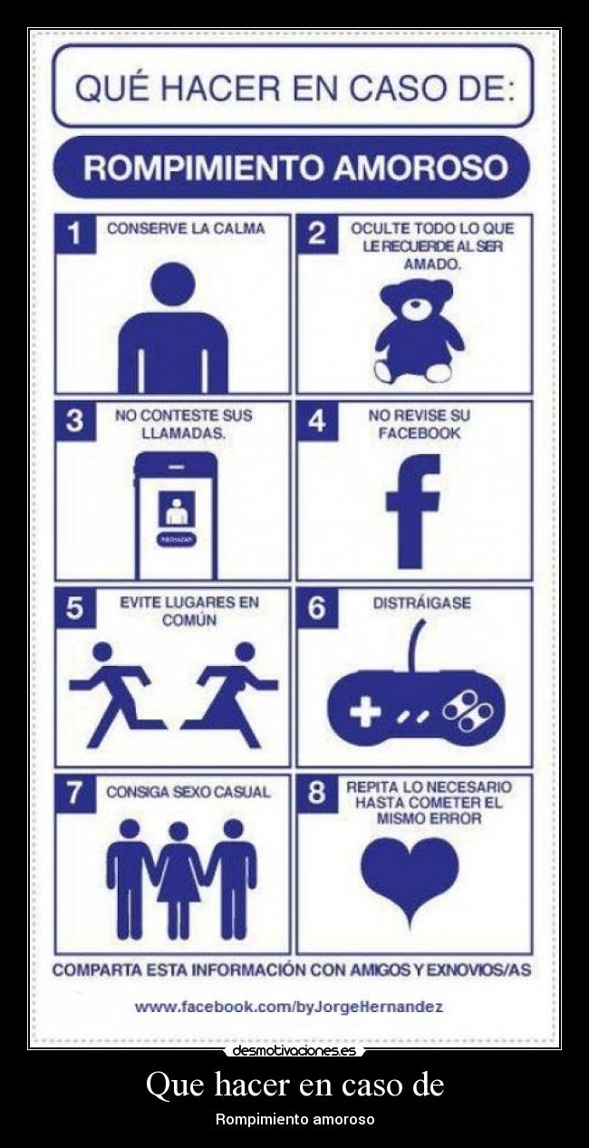 Que hacer en caso de - Rompimiento amoroso
