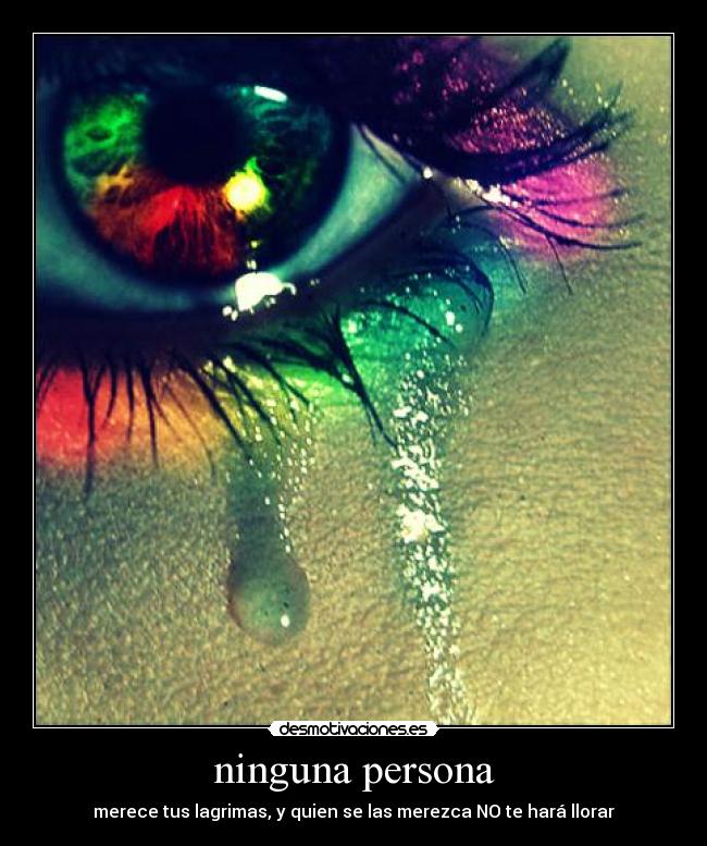 carteles ninguna persona merece tus lagrimas desmotivaciones