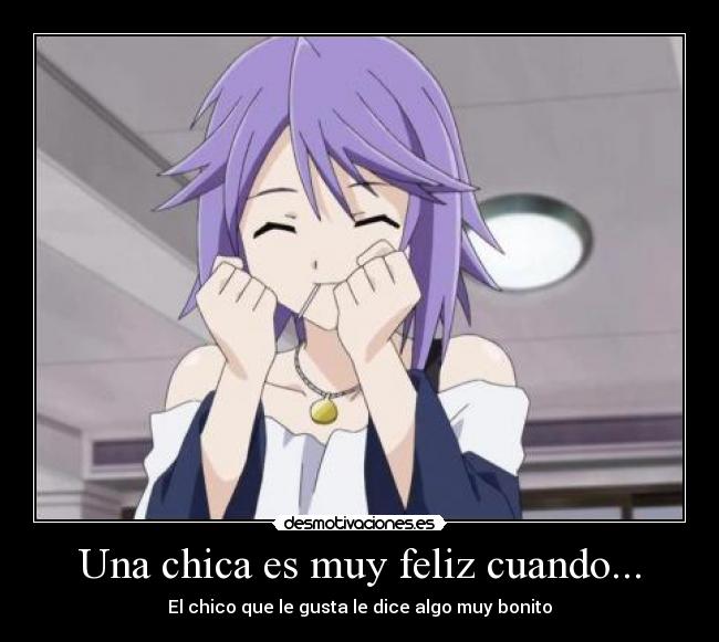 carteles rosario vampire anime manga mizore esta muy feliz por algo que tiene que ver con tsukune desmotivaciones