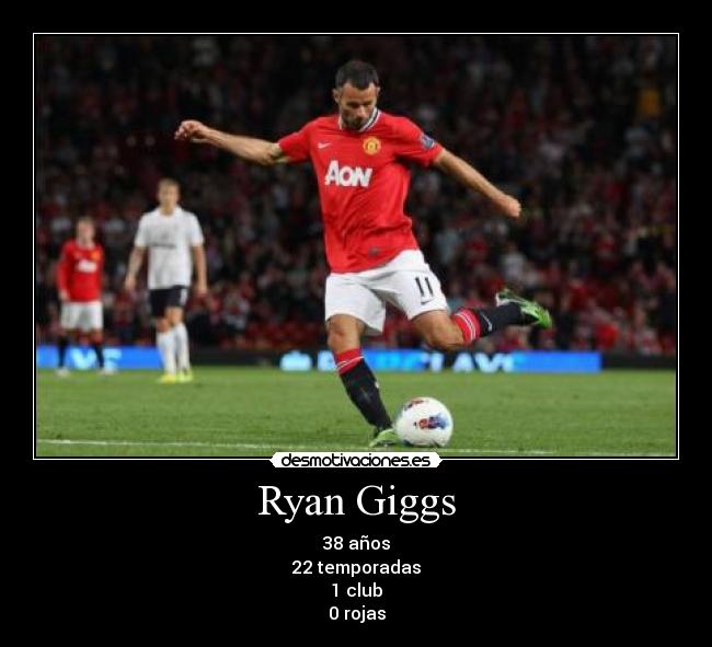 Ryan Giggs - 38 años
22 temporadas
1 club
0 rojas