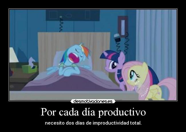 Por cada día productivo -