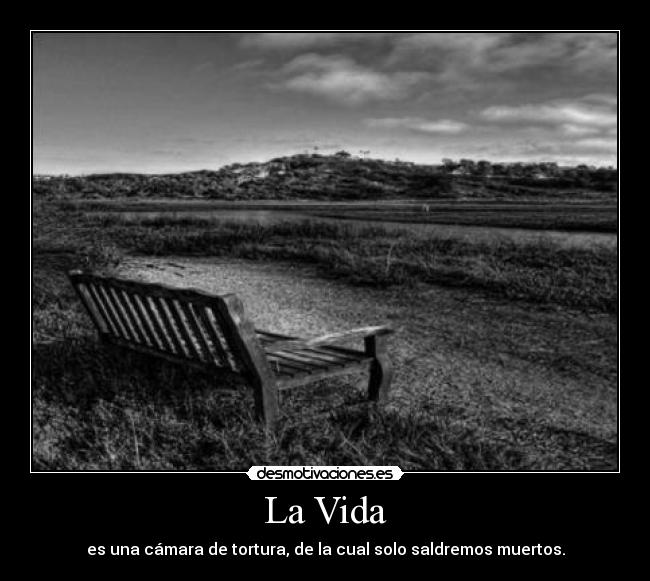 La Vida - es una cámara de tortura, de la cual solo saldremos muertos.