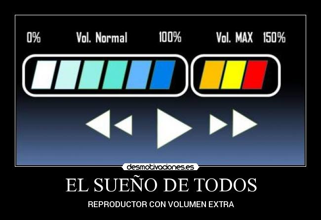 EL SUEÑO DE TODOS - REPRODUCTOR CON VOLUMEN EXTRA