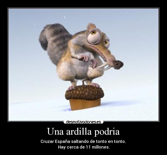 Una ardilla podria -