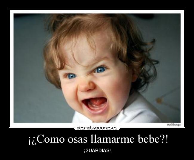 ¡¿Como osas llamarme bebe?! - ¡GUARDIAS!
