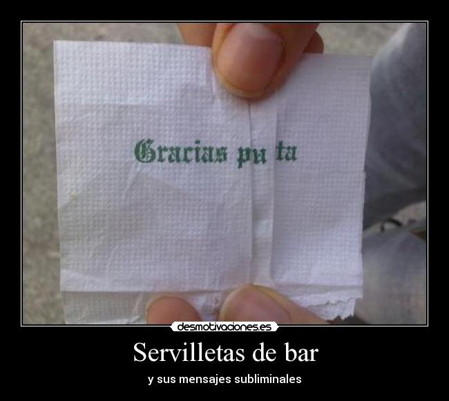 Servilletas de bar -