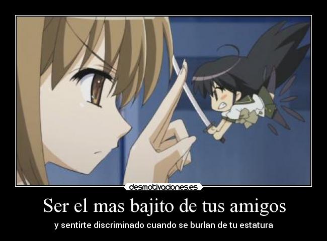 carteles amigos shakugan shana chibi harukaze soy segundo mas bajo uwu desmotivaciones