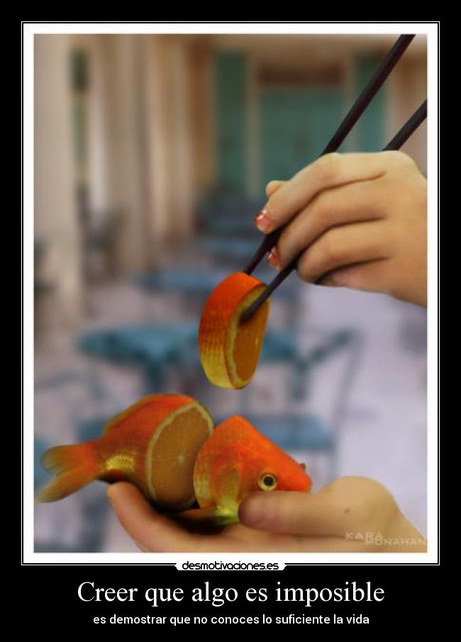 Creer que algo es imposible -