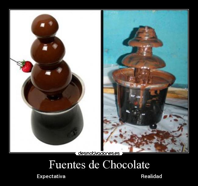Fuentes de Chocolate - Expectativa │ Realidad