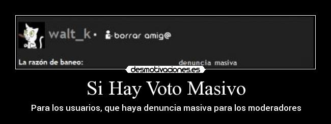 carteles denuncia masiva desmotivaciones