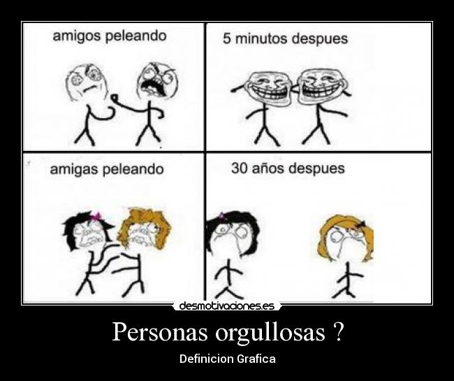 Personas orgullosas ? - Definicion Grafica