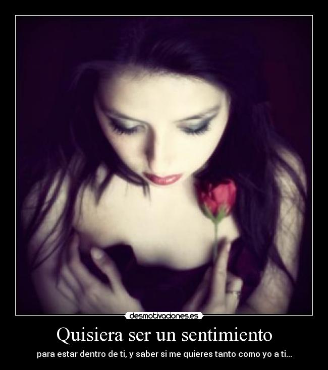Quisiera ser un sentimiento -