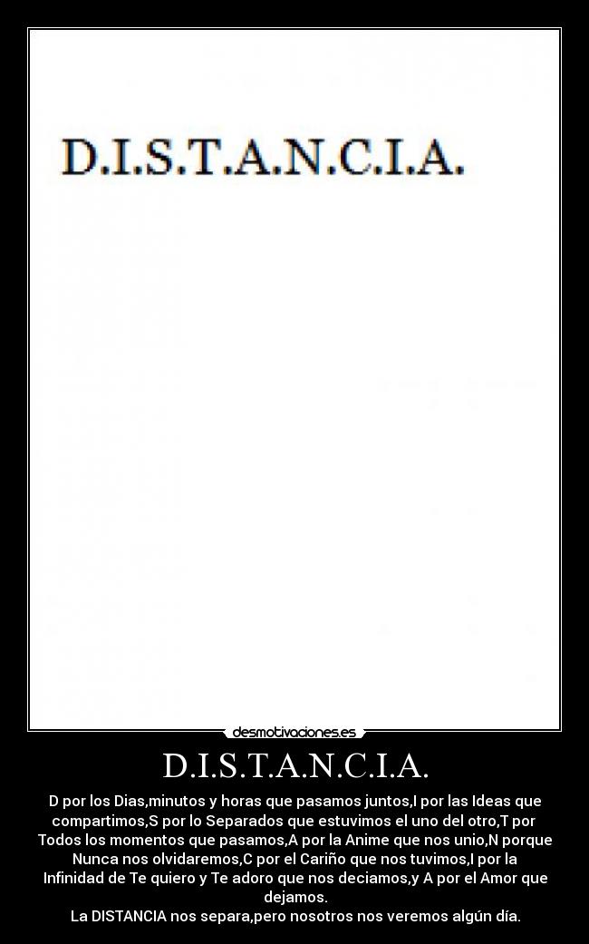 D.I.S.T.A.N.C.I.A. -