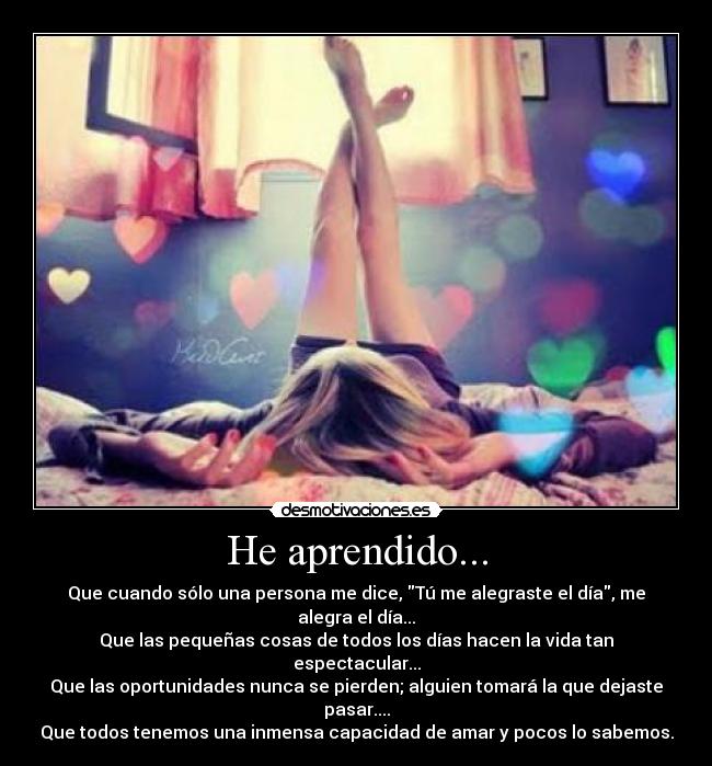 He aprendido... -