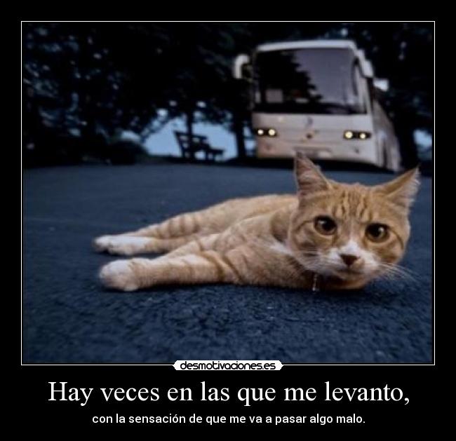 Hay veces en las que me levanto, - 