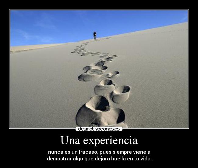 Una experiencia -