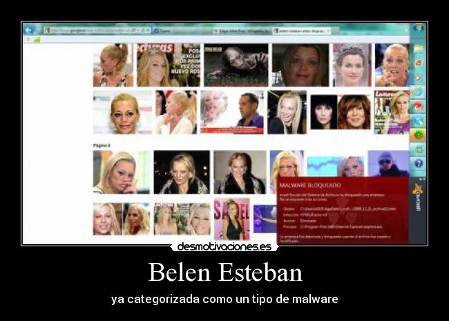 Belen Esteban - ya categorizada como un tipo de malware