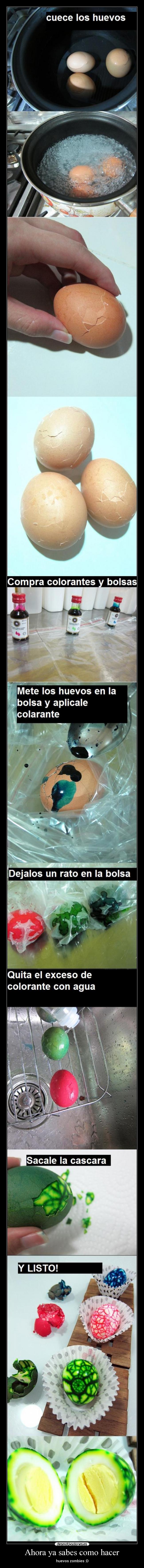 Ahora ya sabes como hacer - huevos zombies :D