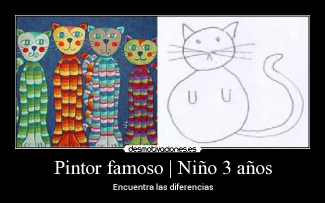 Pintor famoso | Niño 3 años - Encuentra las diferencias
