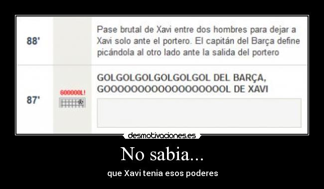 No sabia... - 